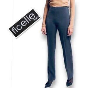 FICELLE Paris ARCHA Navy Blue Trousers Pants Sz T3 (EU 42  US 8)